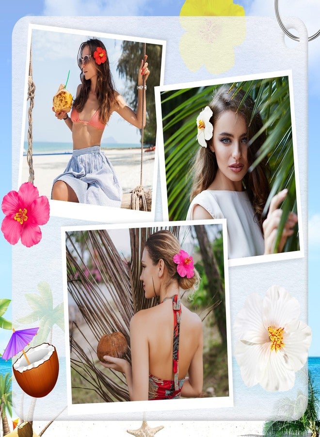 ProSuites 10 Pcs Hawaiian Flower Hair Clips for Women, 3.75” and 2.75” Plumeria Hair Clips Artificial Flower Hair Accessories for Vacation Beach Seaside - Image 4